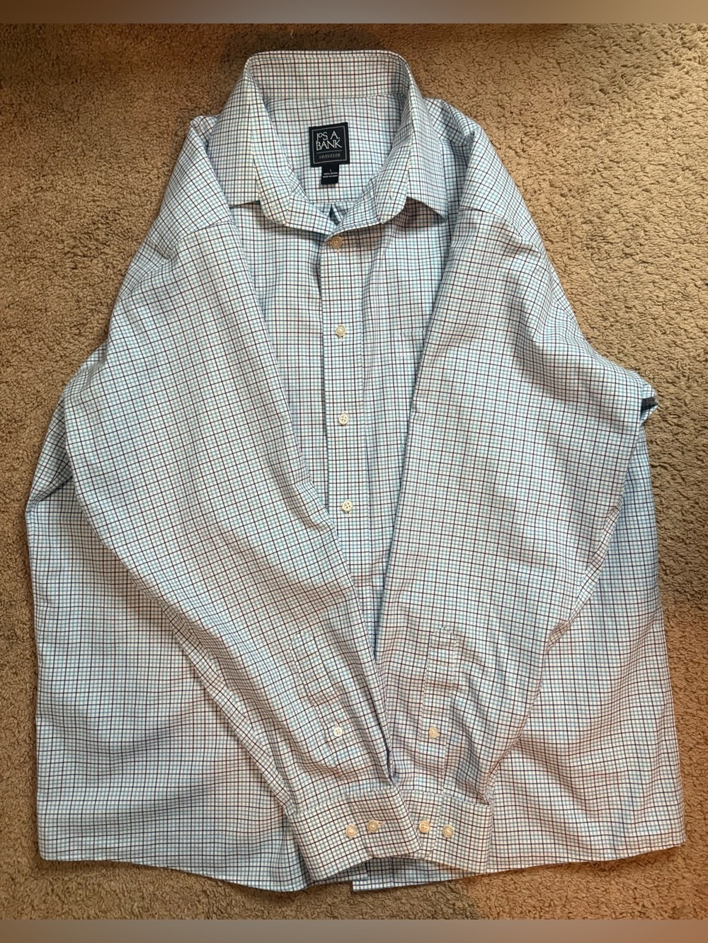 Men’s Jos. A. Bank Traveler collection shirt Size Large